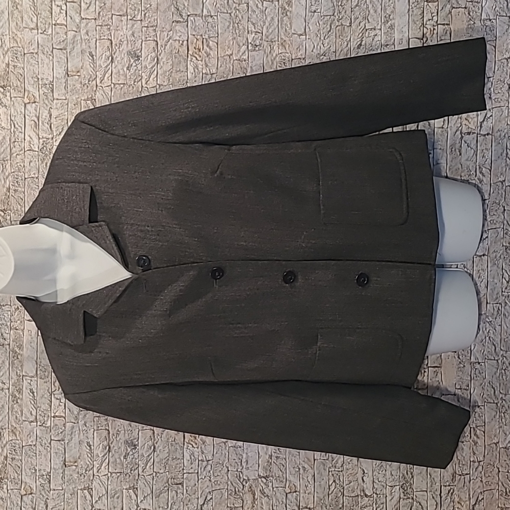 Talbots Gray Wool Blazer Jacket - image 1